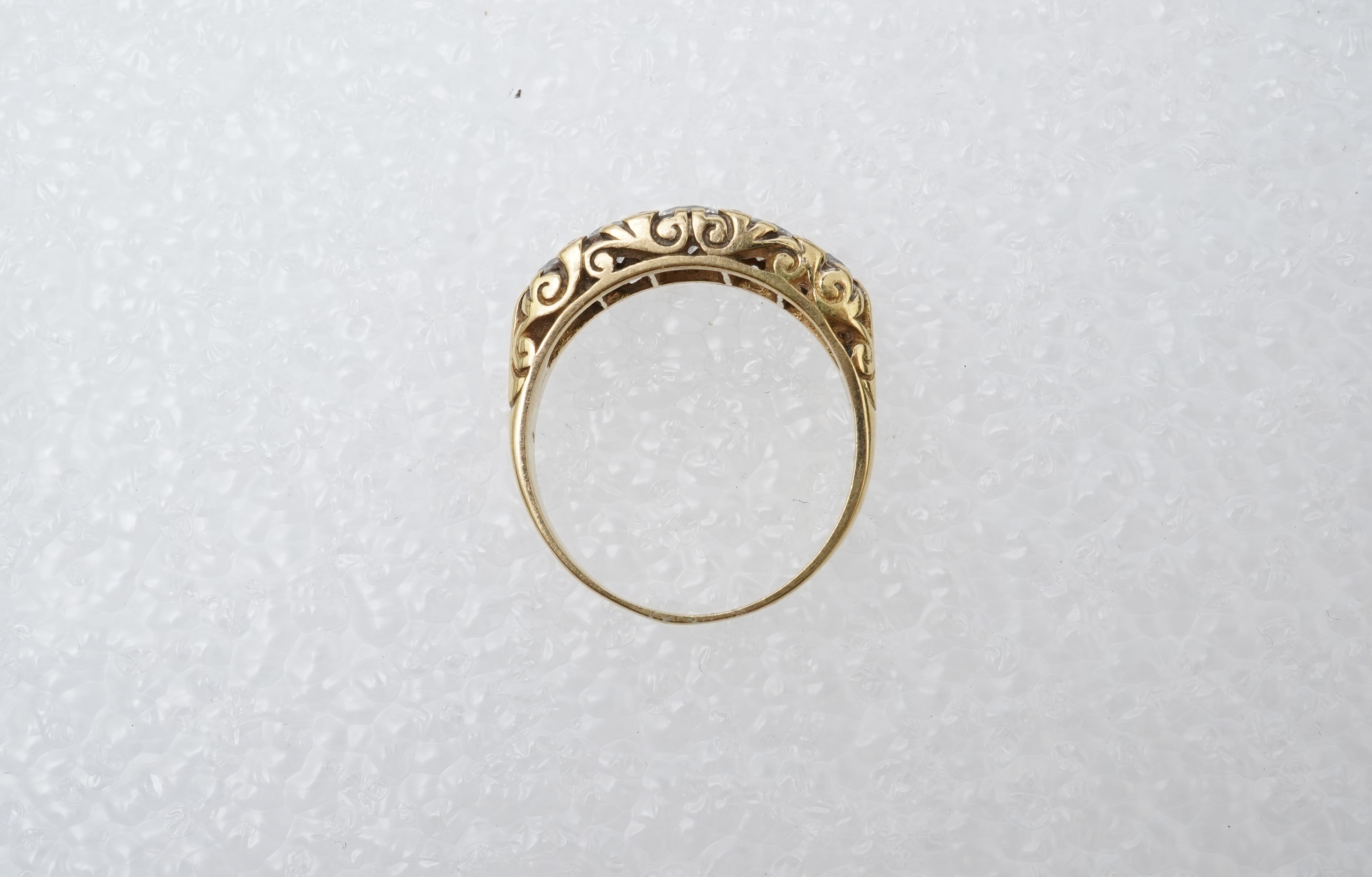 A five-stone diamond ring